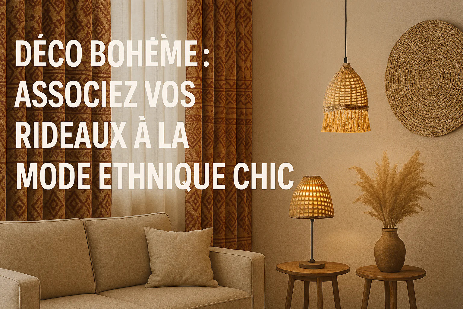 Déco bohème : associez vos rideaux à la mode ethnique chic